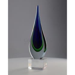 Tall Blue & Green Drop 340mm