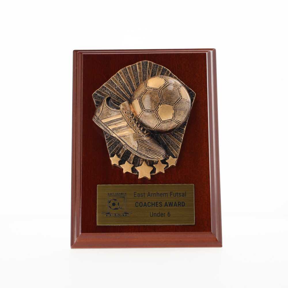 Cosmos Futsal/Indoor Walnut Plaque 150mm