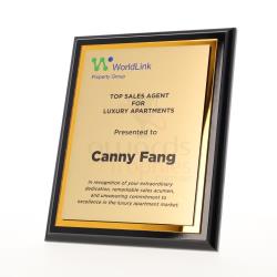 Sublime Plaque Gold 200mm