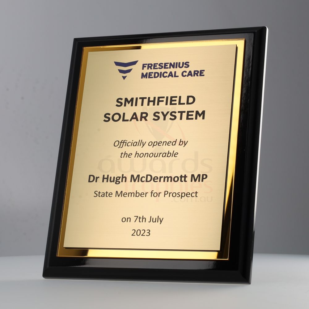 Sublime Plaque Gold 225mm