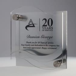 Wave Acrylic Plaque 190mm