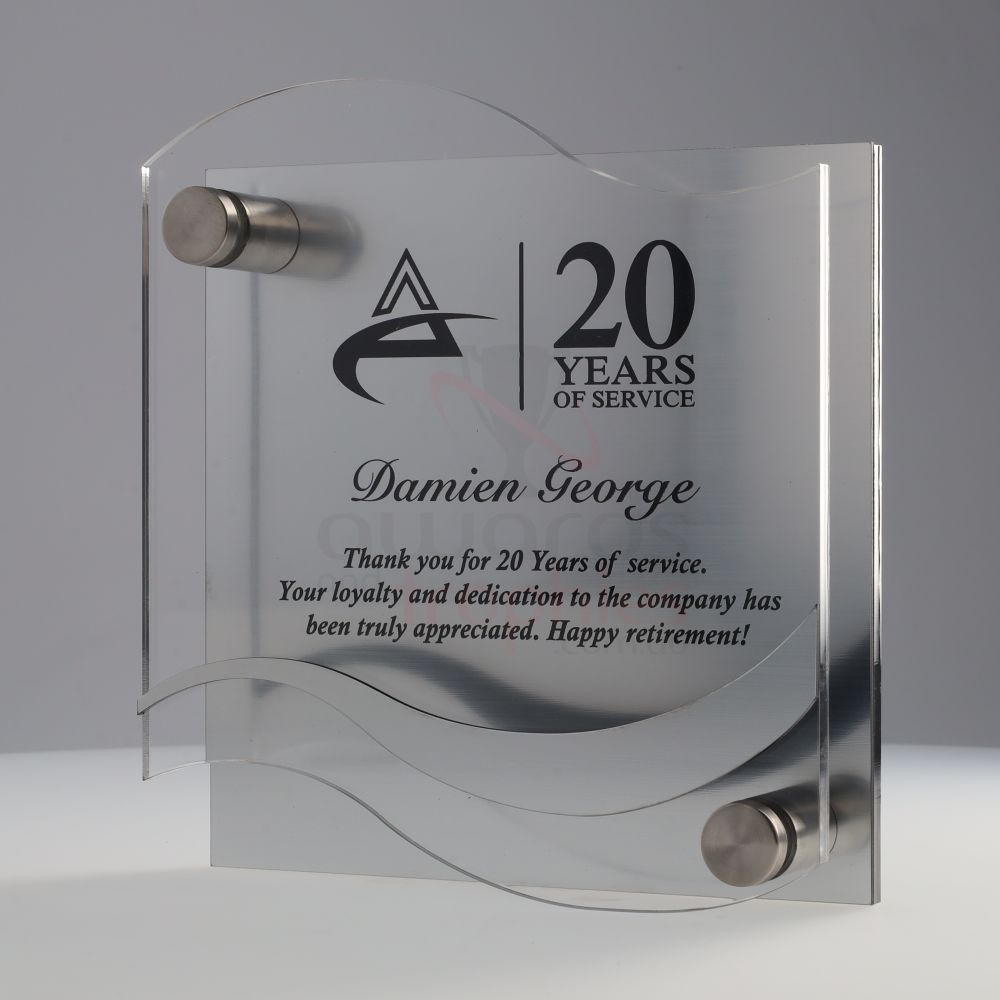 Wave Acrylic Plaque 190mm