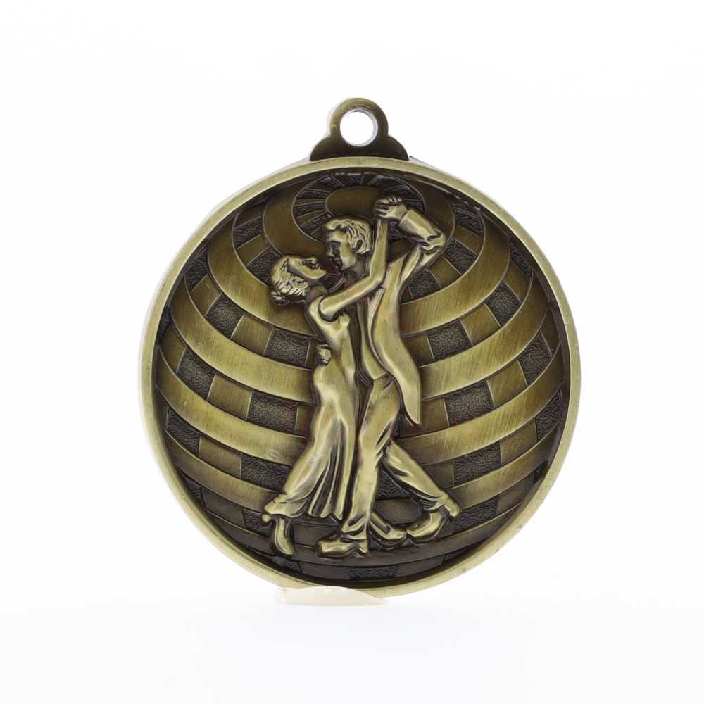 Global Ballroom Dance Medal 50mm Gold 