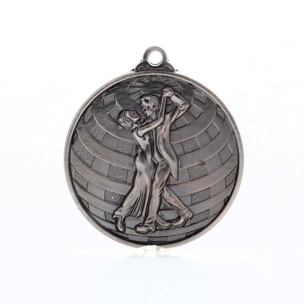 Global Ballroom Dance Medal 50mm Silver 