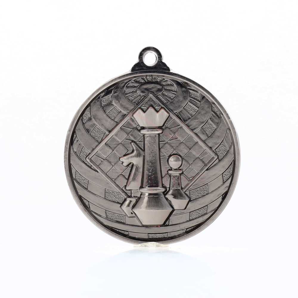 Global Chess Medal 50mm Silver 