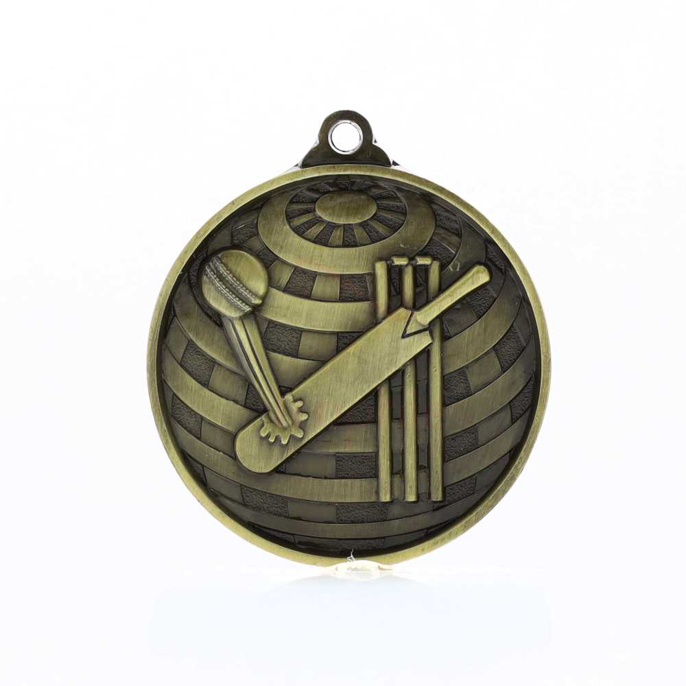 Global Cricket Medal 50mm Gold 