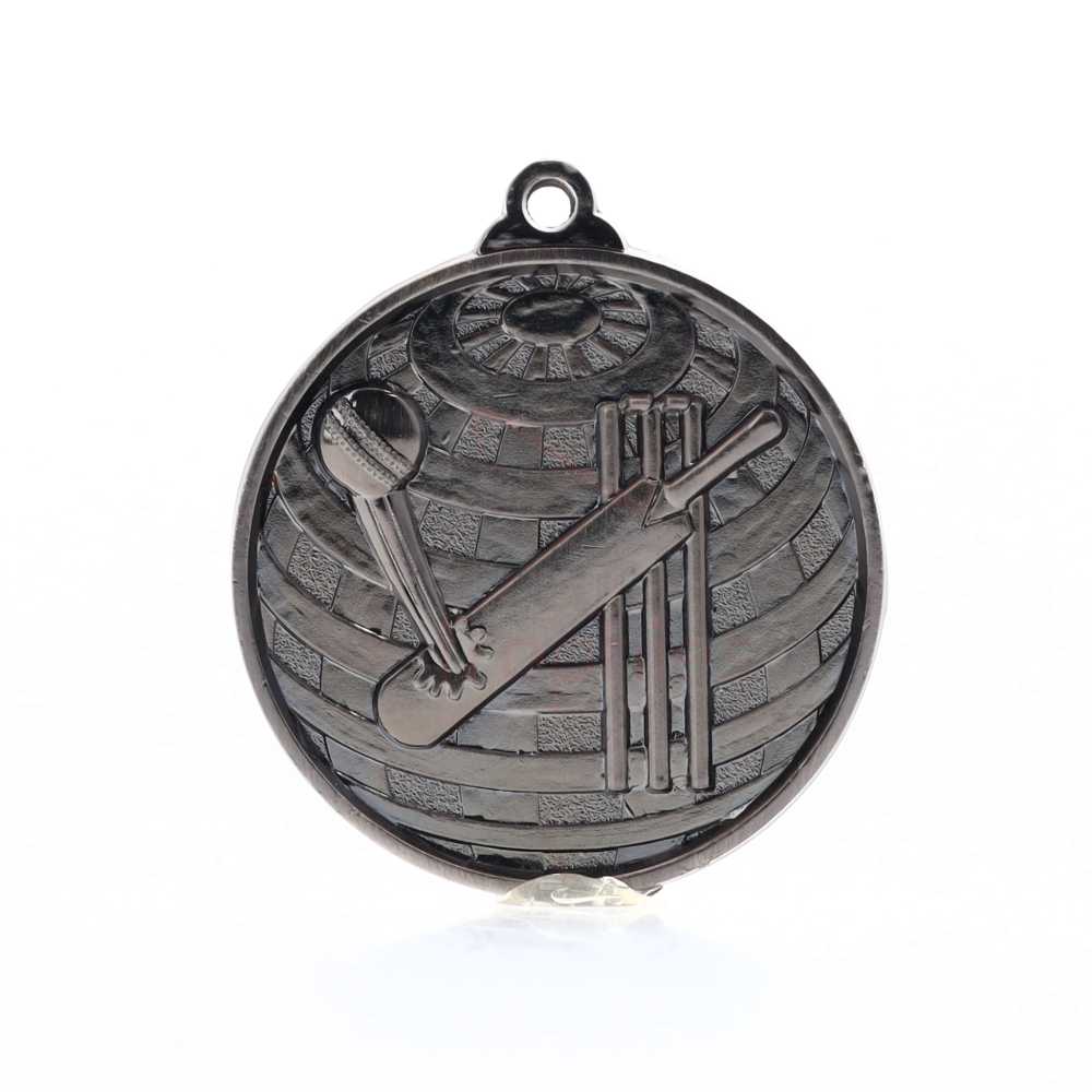 Global Cricket Medal 50mm Silver 