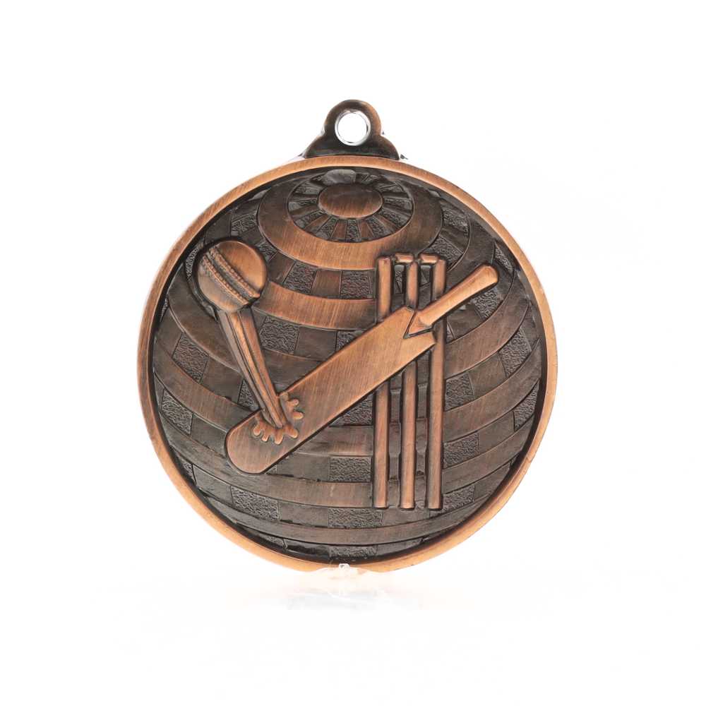 Global Cricket Medal 50mm Bronze 