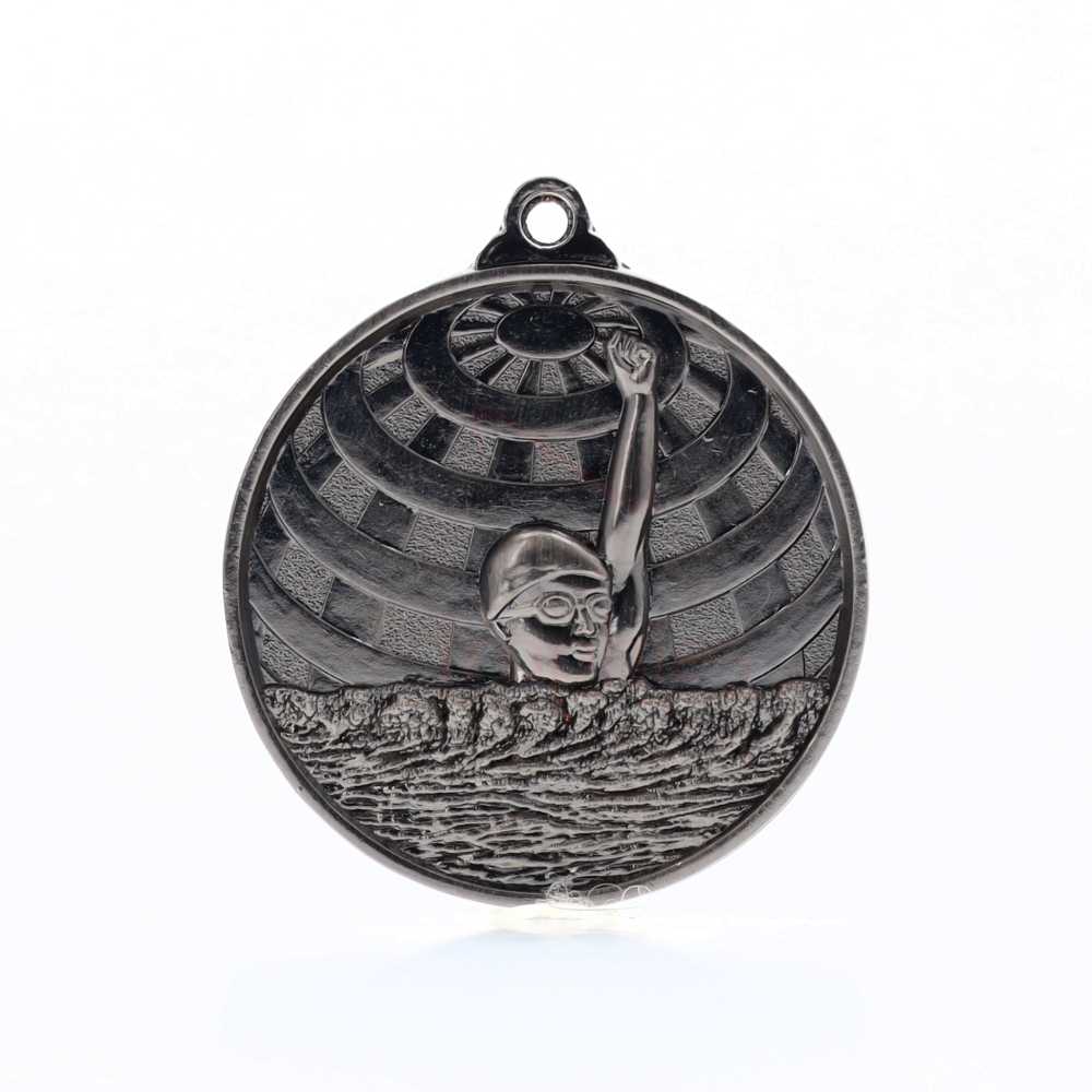 Global Swimming Medal 50mm Silver 