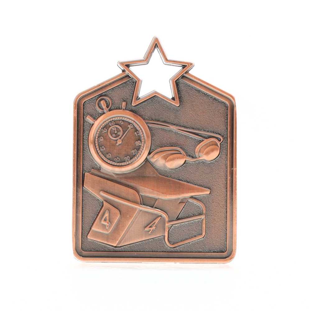 Shield Medal Swimming 60mm Bronze