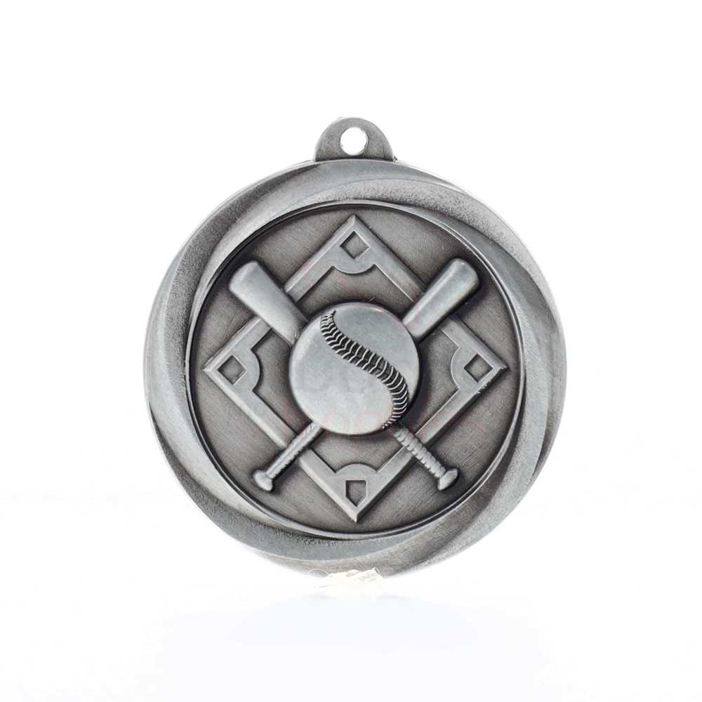 Econo Baseball Medal 50mm Silver