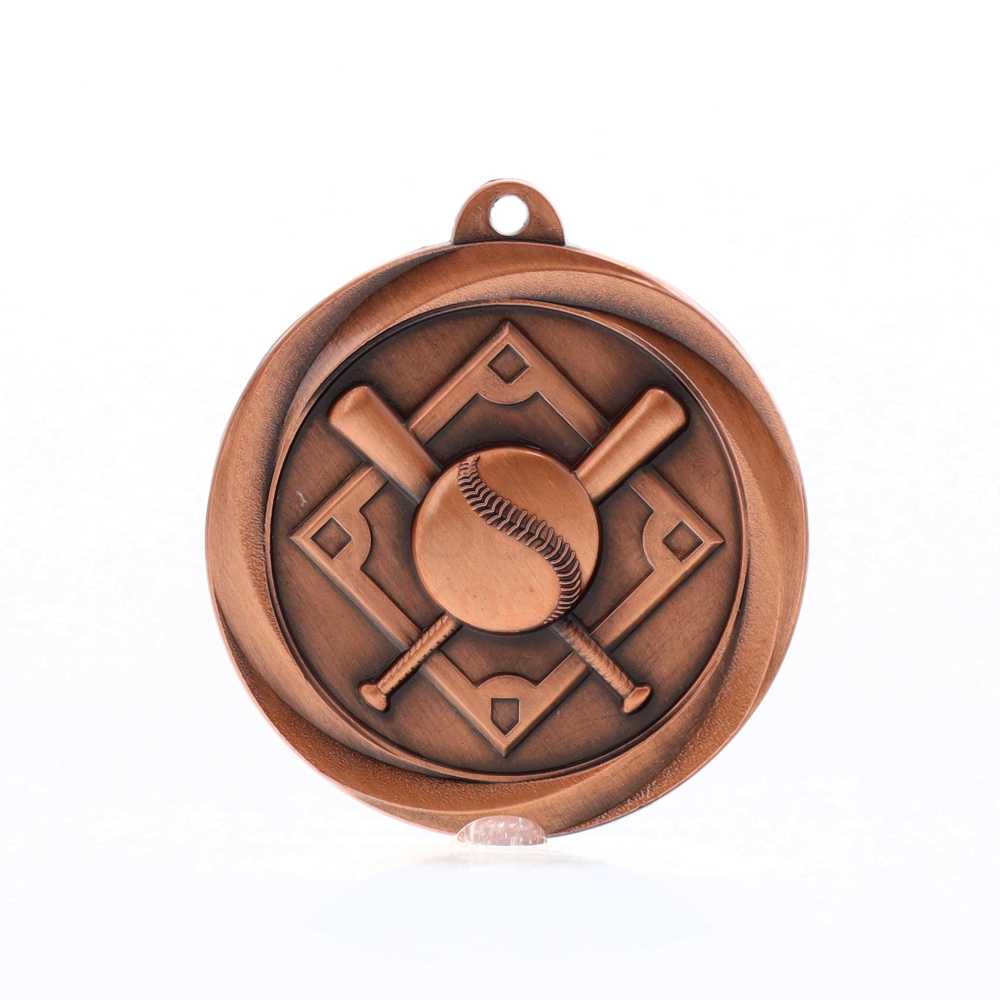 Econo Baseball Medal 50mm Bronze