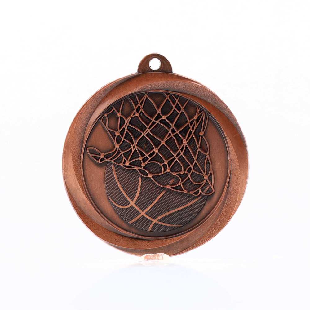 Econo Basketball Medal 50mm Bronze