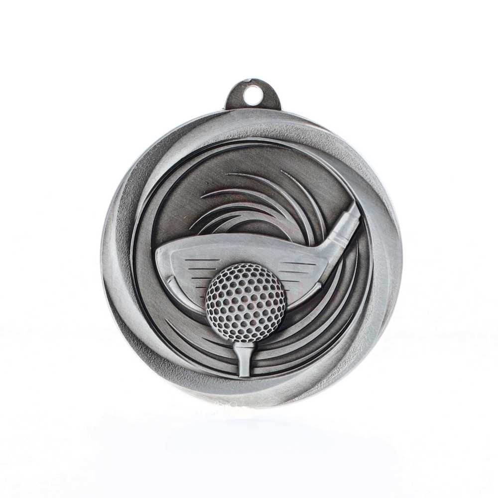 Econo Golf Medal 50mm Silver