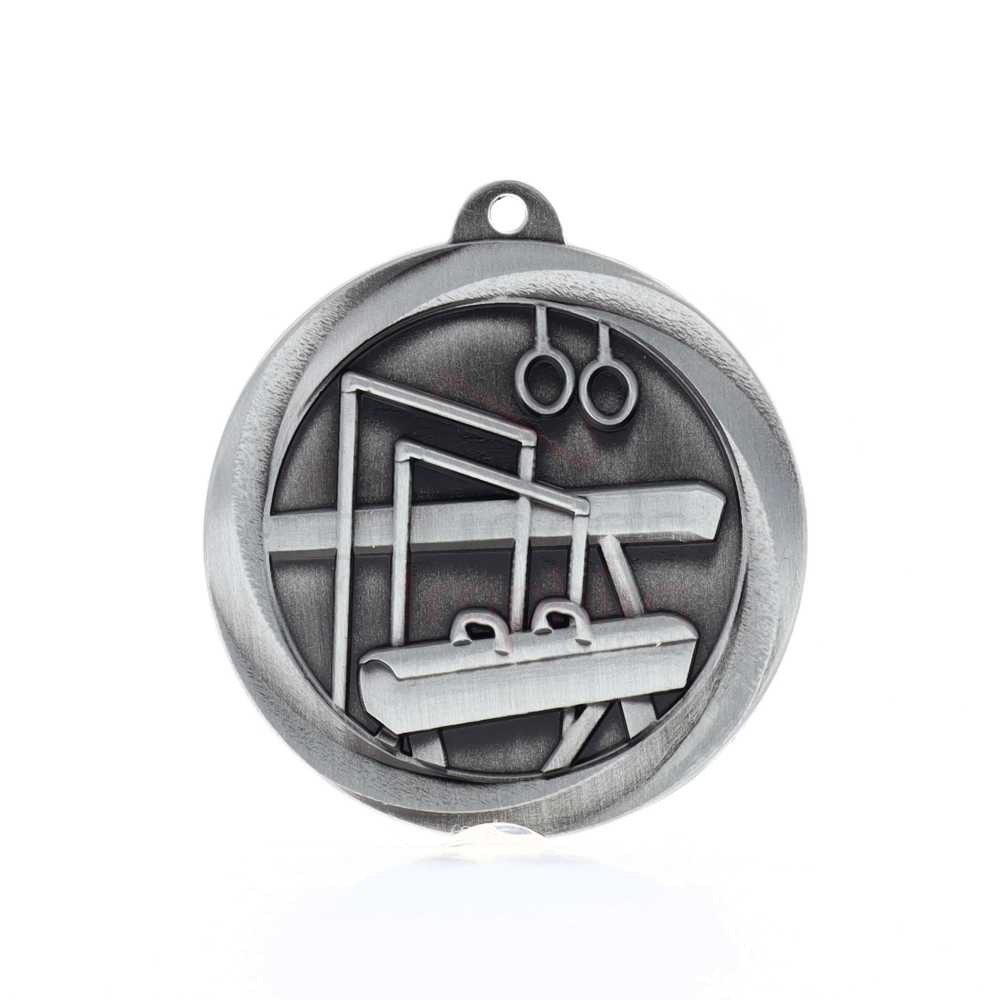 Econo Gymnastics Medal 50mm Silver