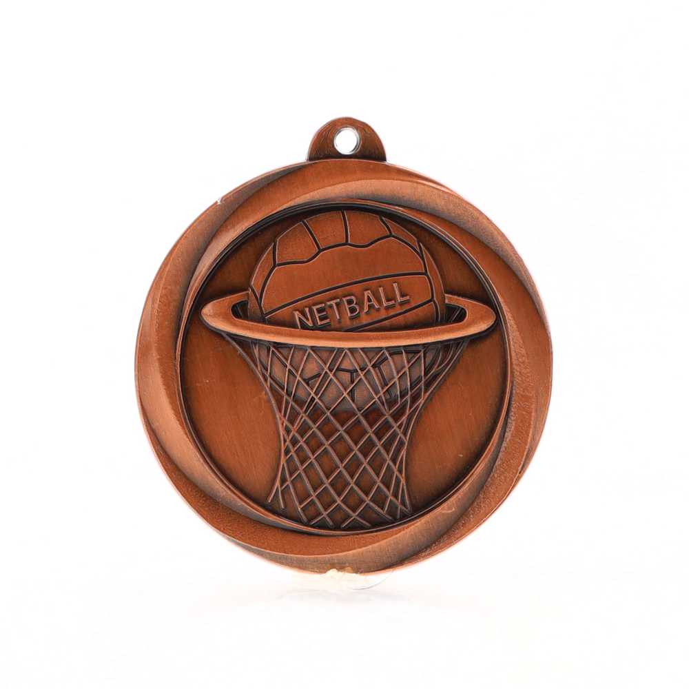 Econo Netball Medal 50mm Bronze