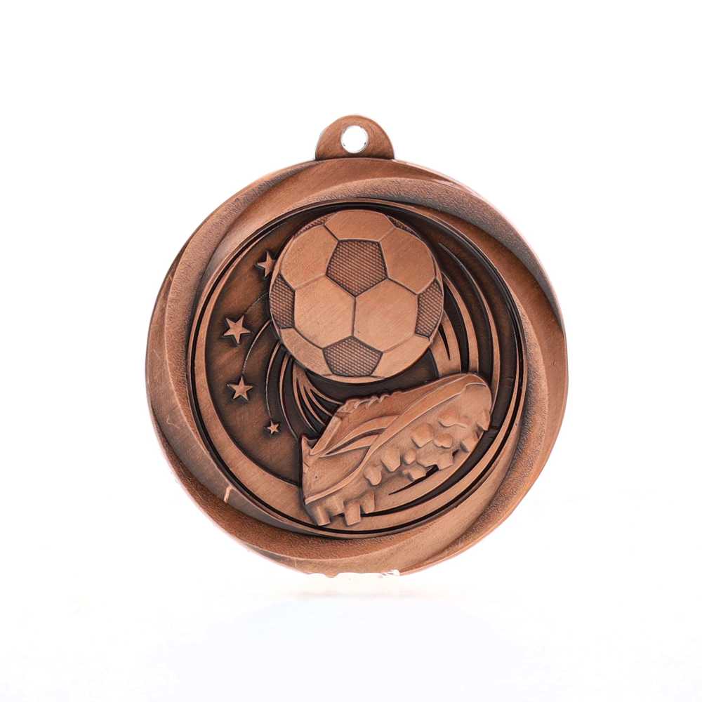 Econo Soccer Medal 50mm Bronze