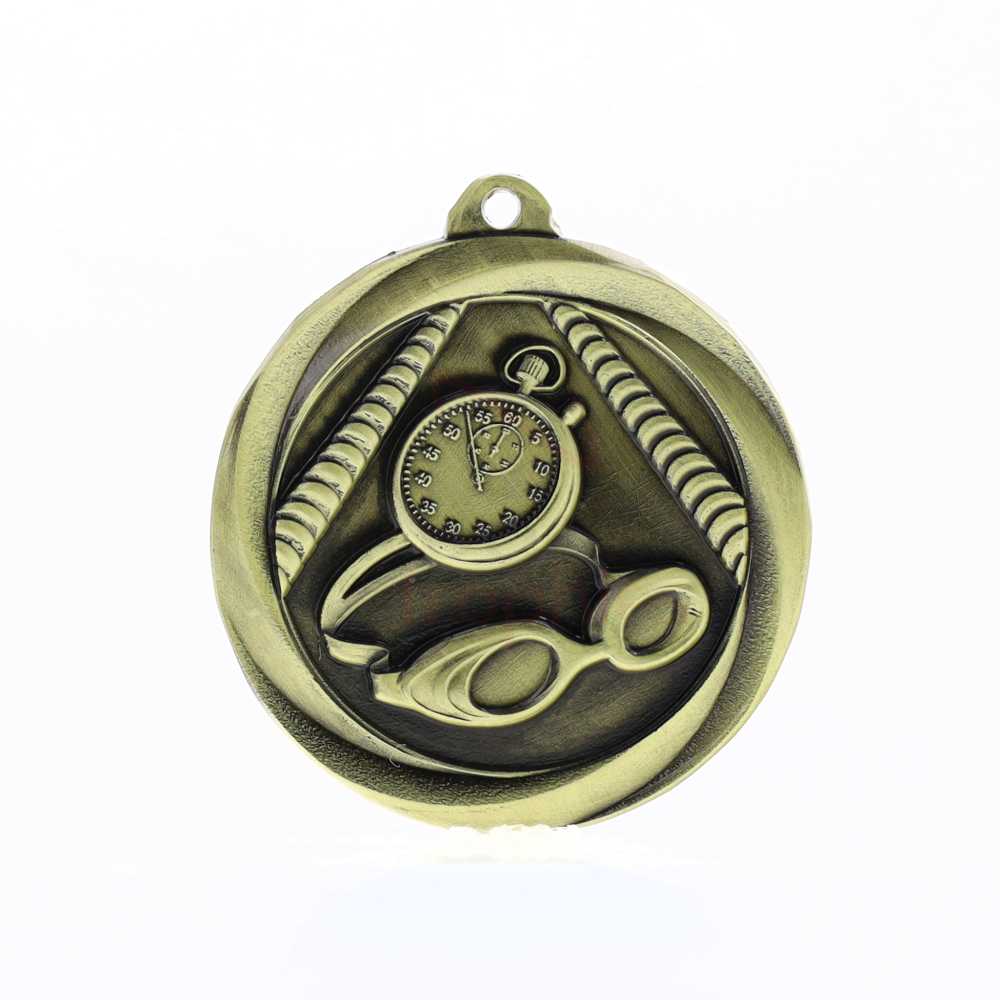 Econo Swimming Medal 50mm Gold