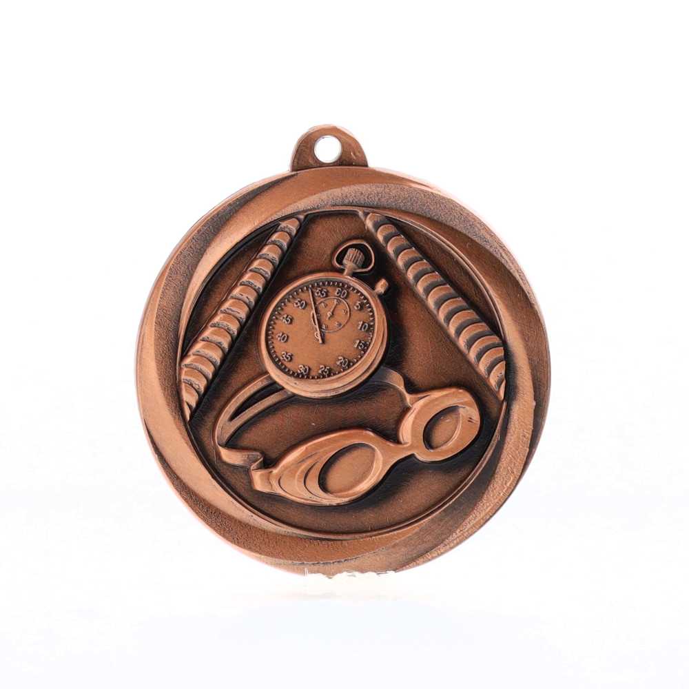 Econo Swimming Medal 50mm Bronze