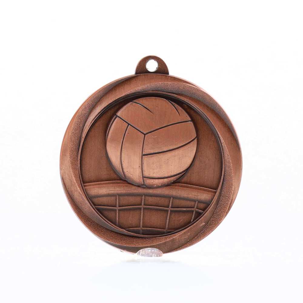 Econo Volleyball Medal 50mm Bronze