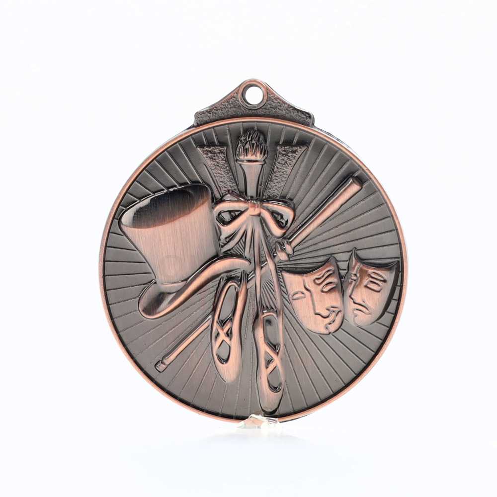 Embossed Dance/Drama Medal 52mm Bronze