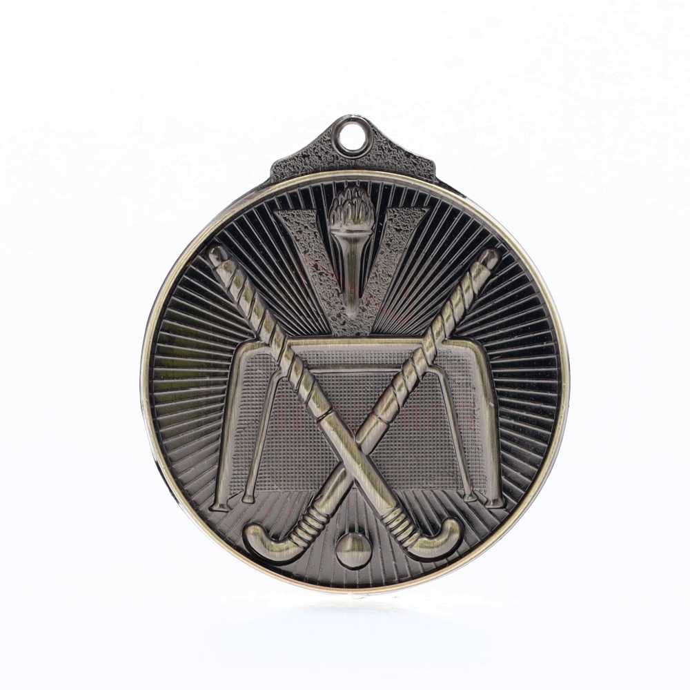 Embossed Hockey Medal 52mm Gold