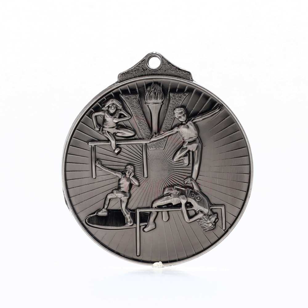 Embossed Athletics Medal 52mm Silver