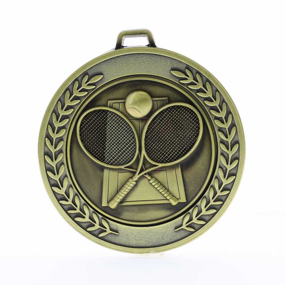 Heavyweight Tennis Medal 70mm Gold