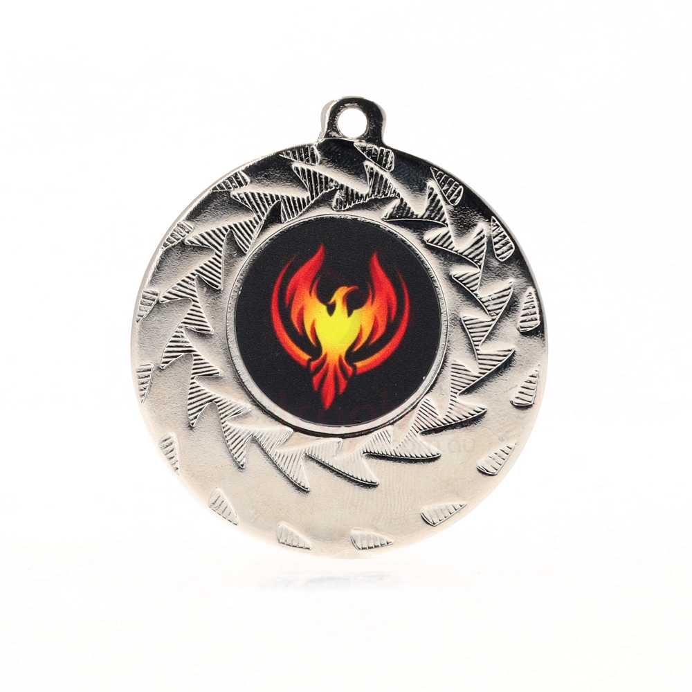 Jagged Personalised Medal 50mm Silver
