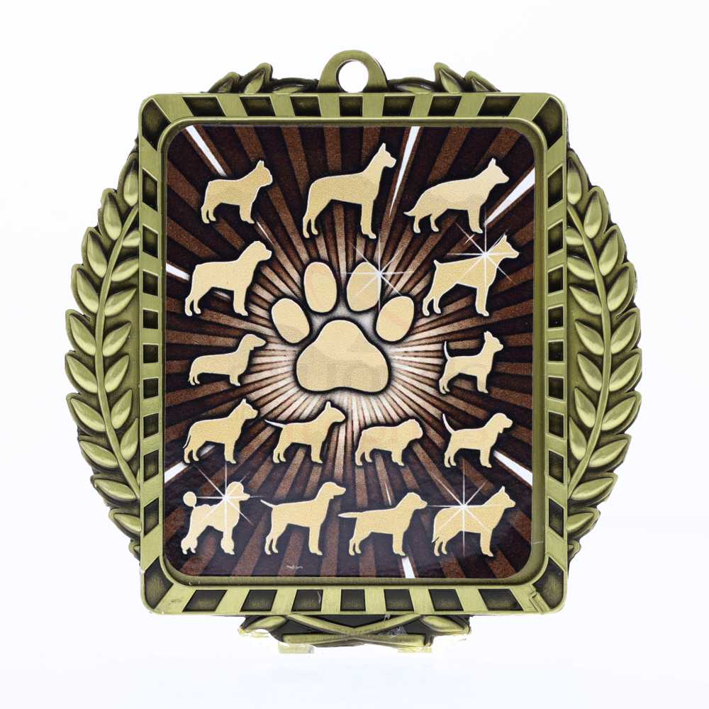 Lynx Wreath Dogs Gold