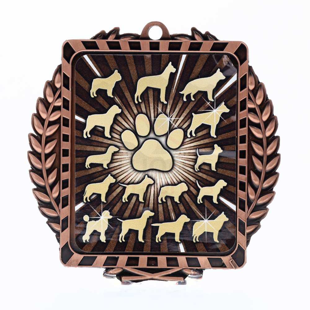 Lynx Wreath Dogs Bronze