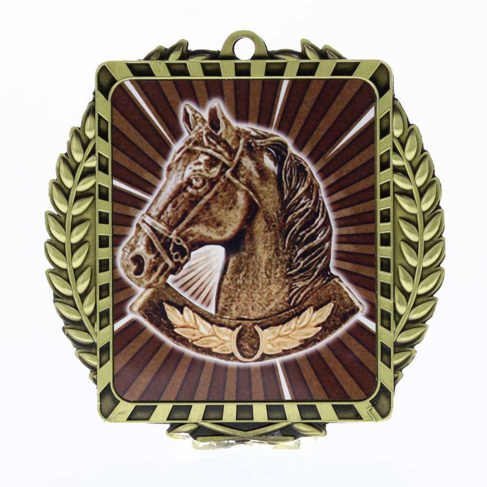 Lynx Wreath Horse Gold