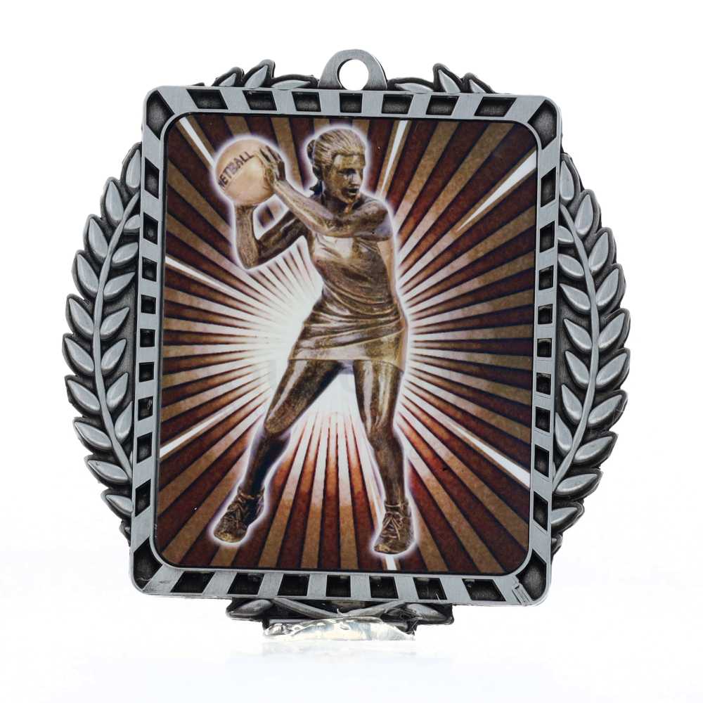 Lynx Wreath Netball Player Medal Silver