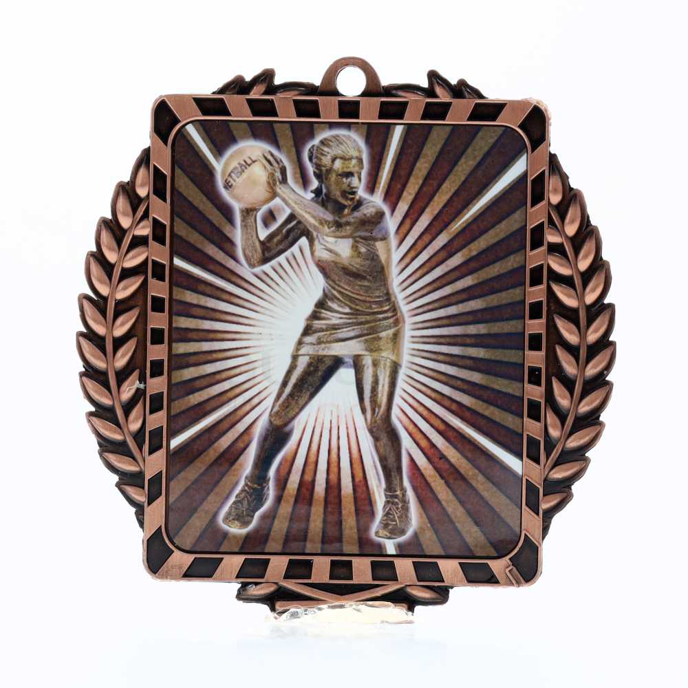 Lynx Wreath Netball Player Medal Bronze