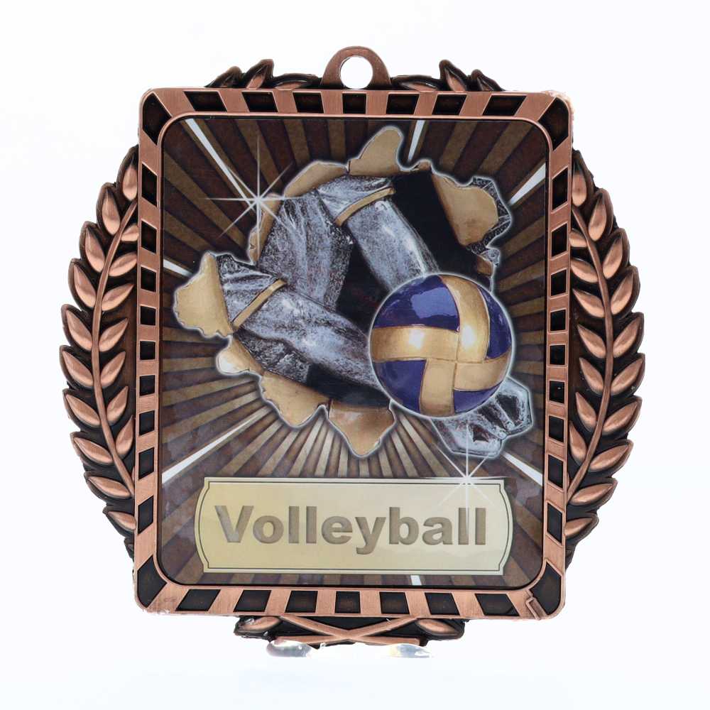 Lynx Wreath Volleyball Medal Bronze
