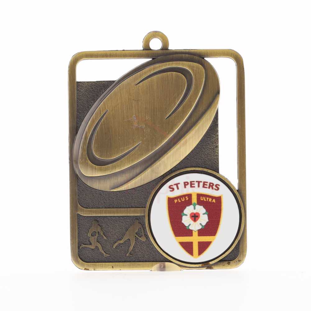 Silhouette Series Rugby Logo 60mm Gold
