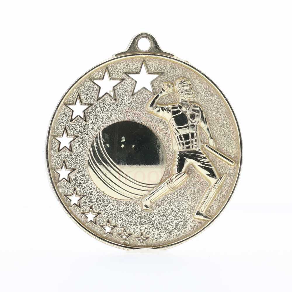 Star Cricket Medal 52mm Gold