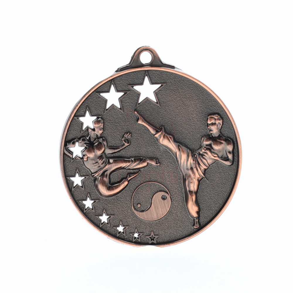 Star Karate Medal 52mm Bronze