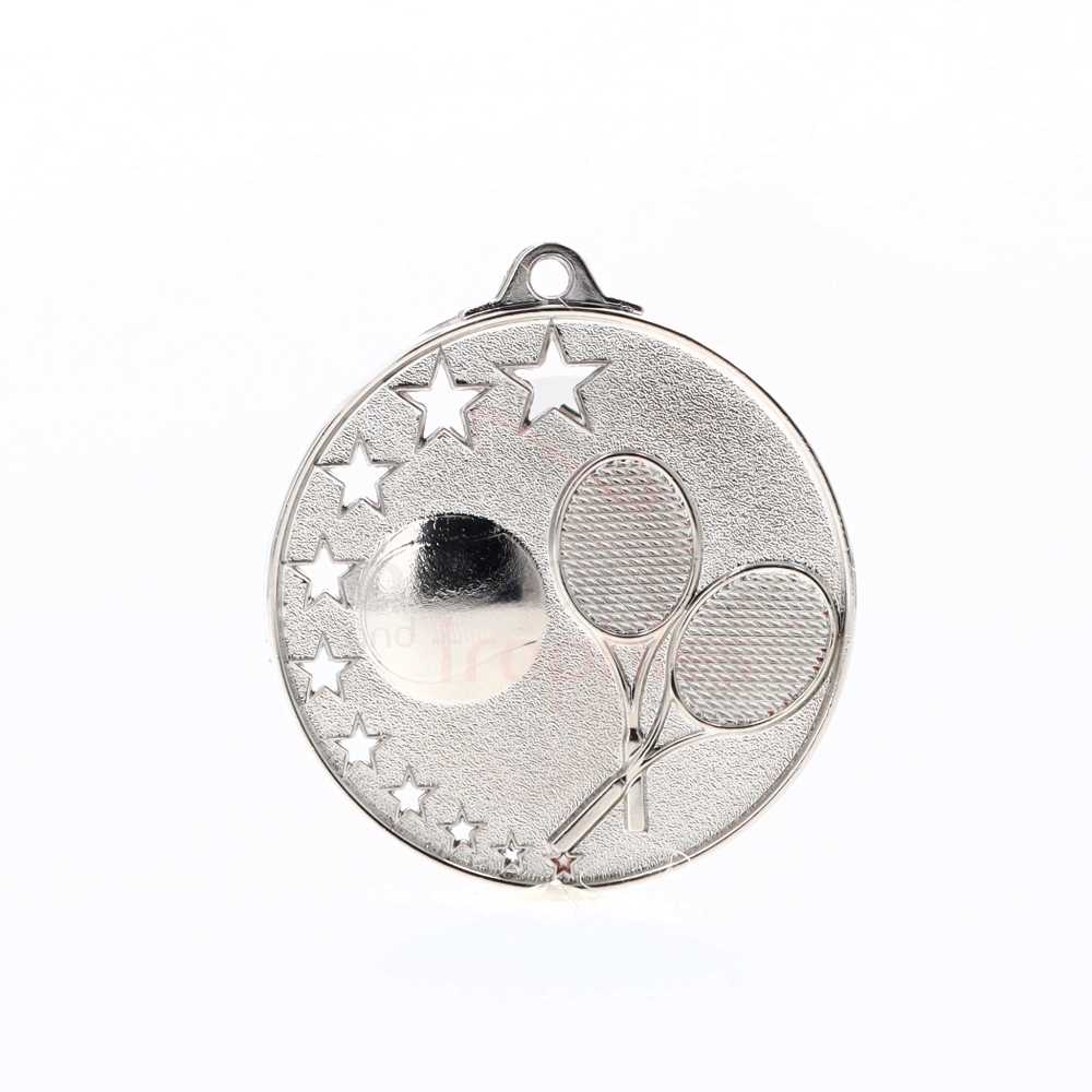 Star Tennis Medal 52mm Silver