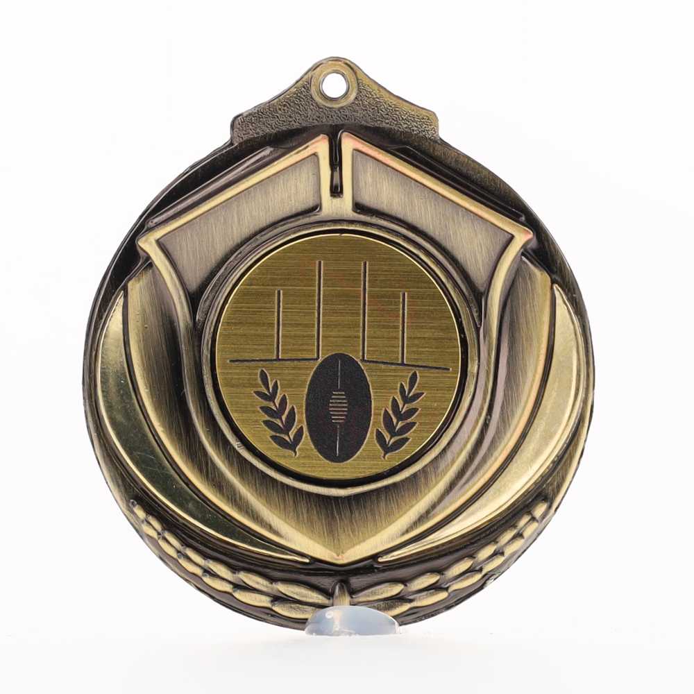 Two Tone Aussie Rules Medal 50mm Gold