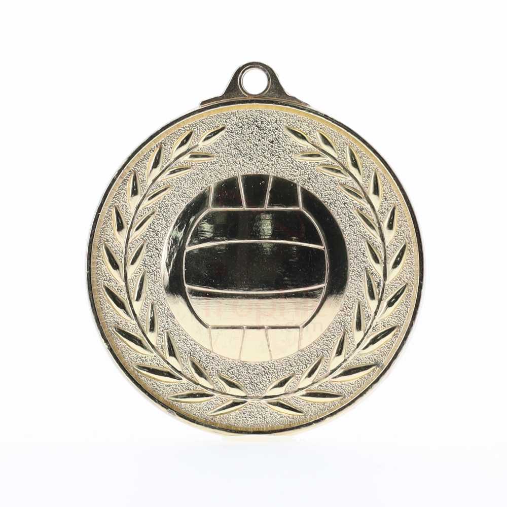 Wreath Netball Medal 50mm Gold
