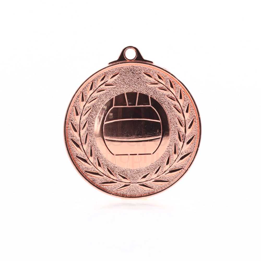 Wreath Netball Medal 50mm Bronze