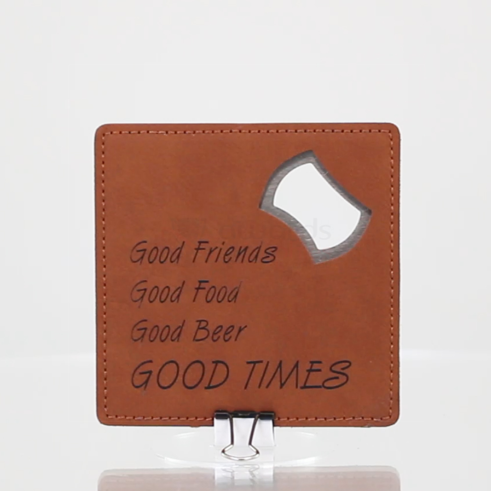 Bottle Opener Coaster - Brown