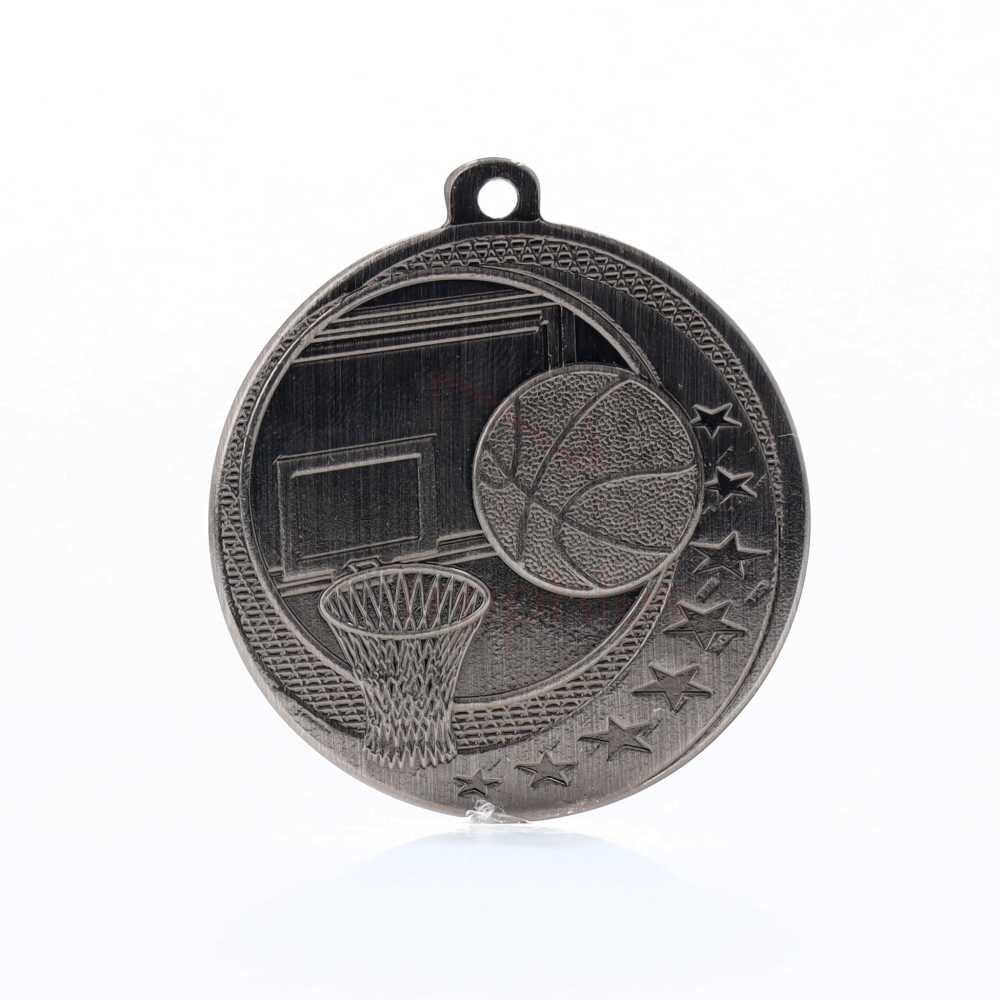 Basketball Wayfare Medal Silver 50mm
