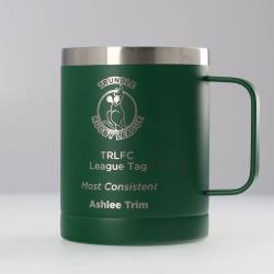 Green Double Wall Mug with Handle 400ml