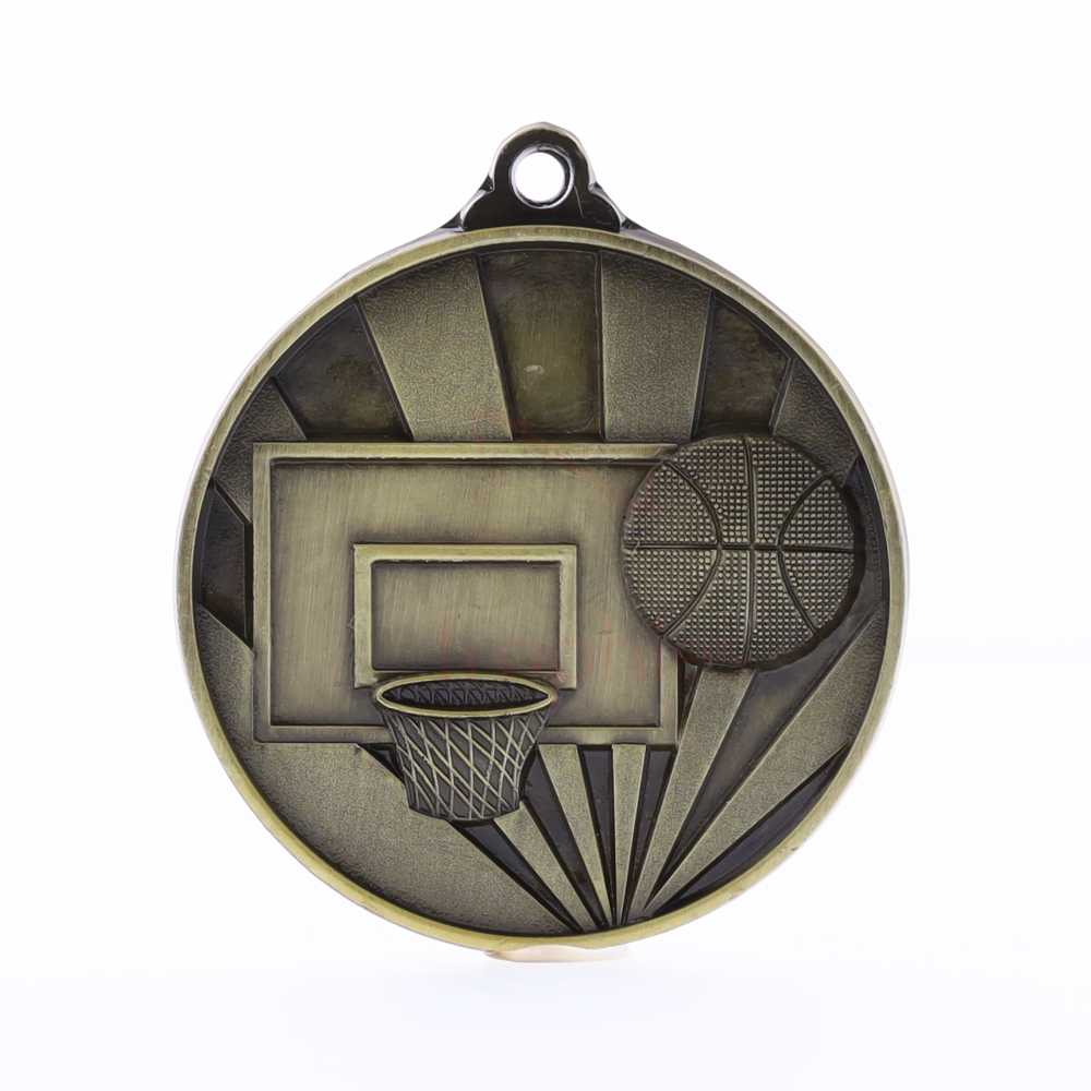 Sunrise Basketball Medal 50mm Gold