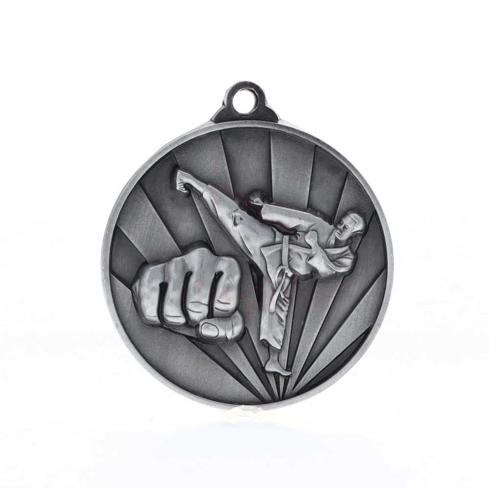 Sunrise Martial Arts Medal 50mm Silver