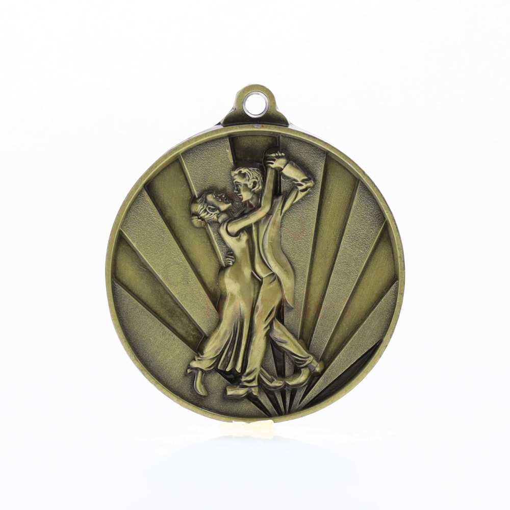 Sunrise Dance Couple Medal 50mm Gold