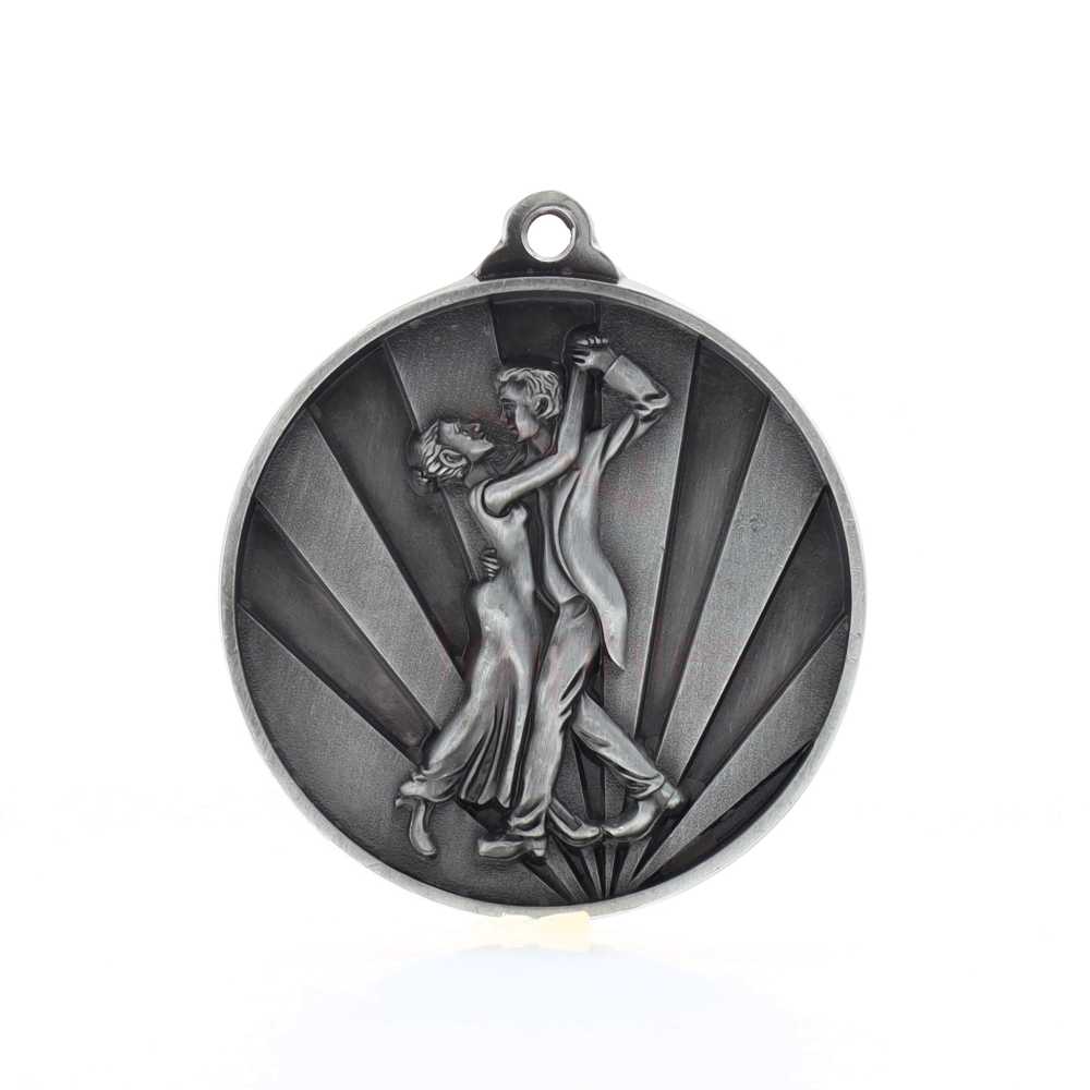 Sunrise Dance Couple Medal 50mm Silver