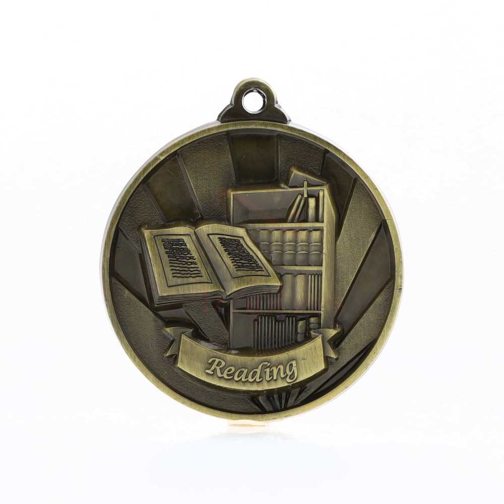 Sunrise Reading Medal 50mm Gold